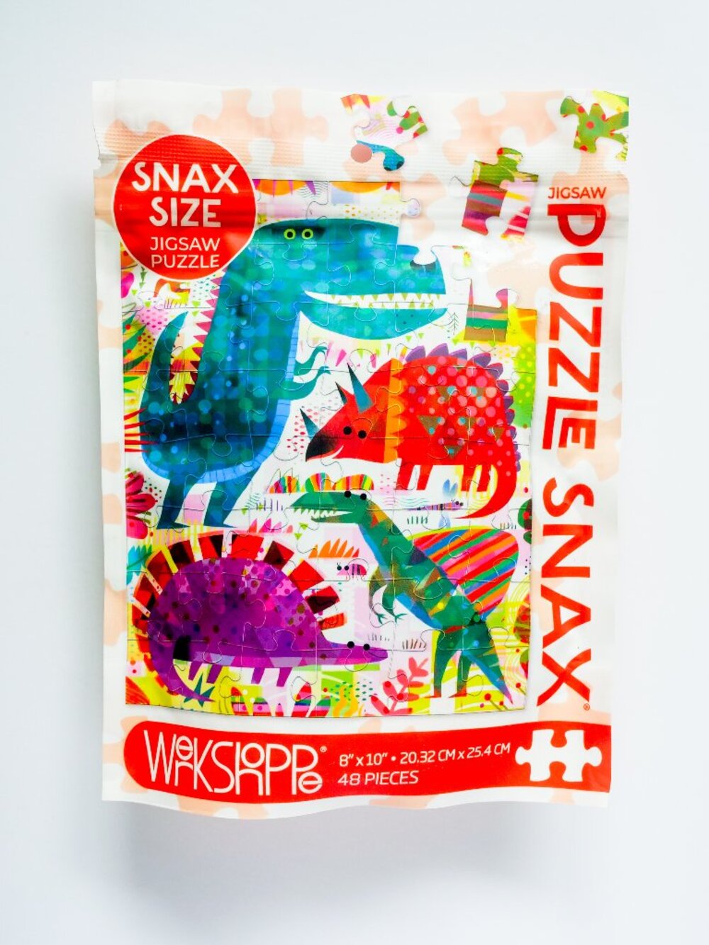 🌟 NEW 🌟 Puzzle Snax "Dinosaur Day" 🦕 (48) Piece Jigsaw Puzzle by Werkshoppe